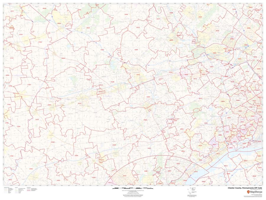 Chester County ZIP Code Map