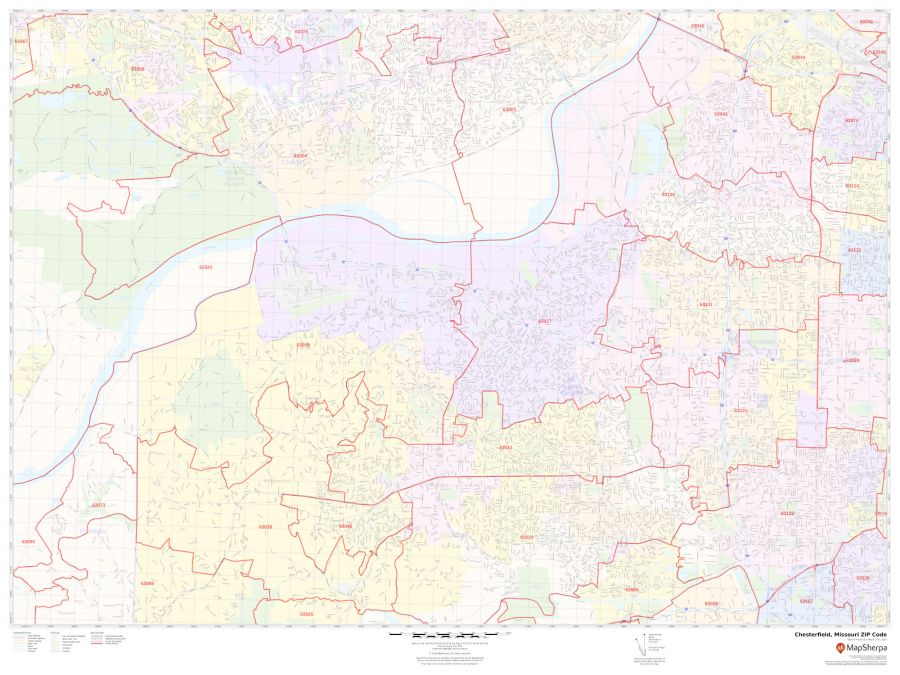 Chesterfield ZIP Code Map