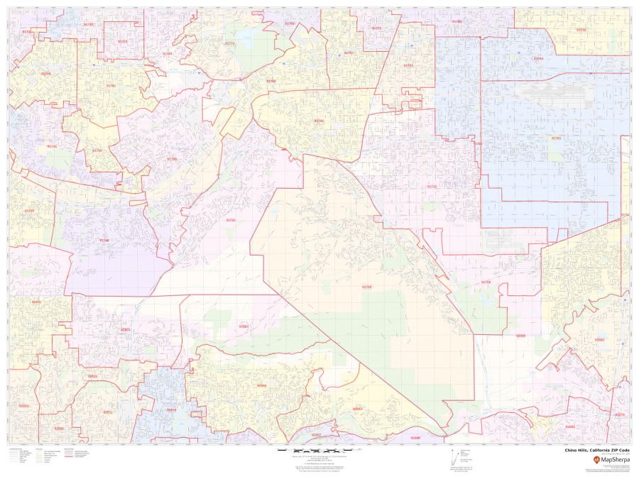 Chino Hills ZIP Code Map