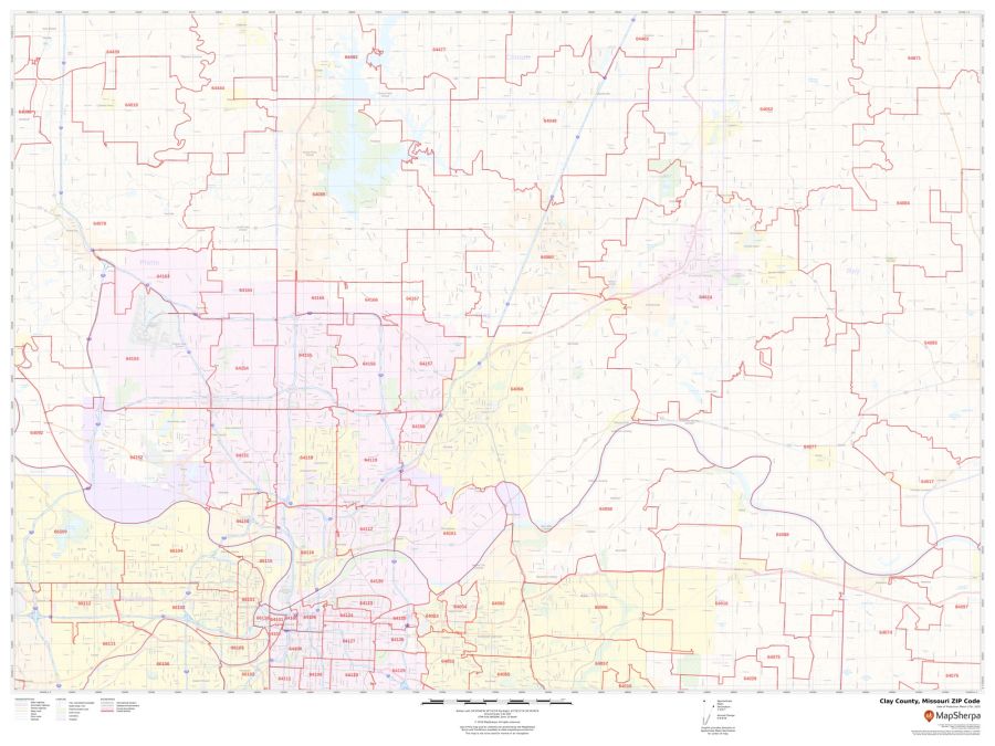 Clay County ZIP Code Map