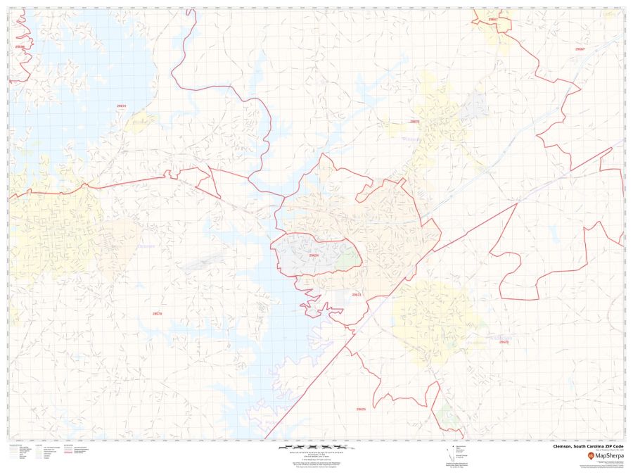 Clemson ZIP Code Map