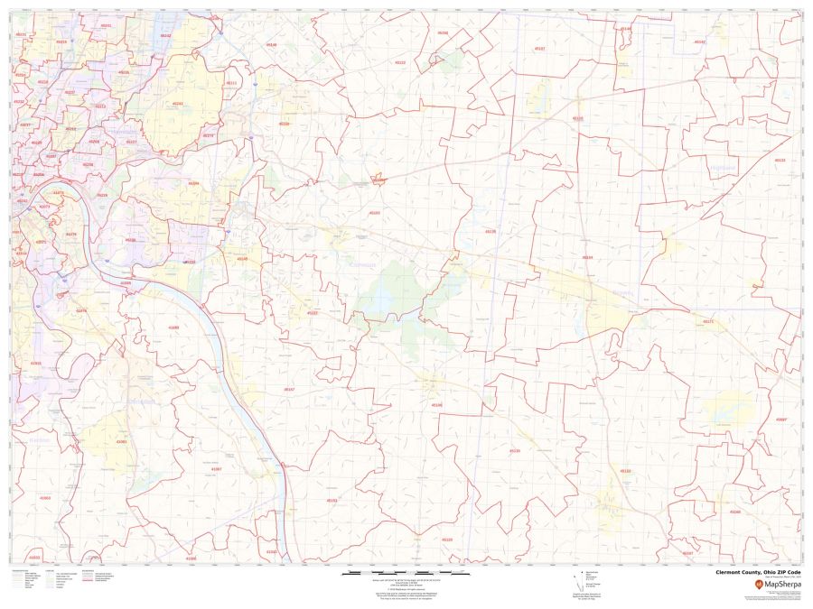 Clermont County ZIP Code Map