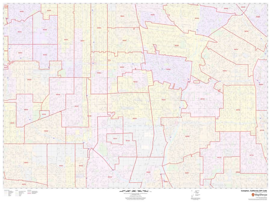 Compton ZIP Code Map