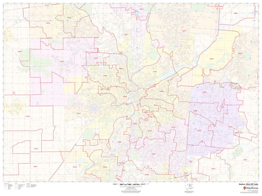 Dayton ZIP Code Map