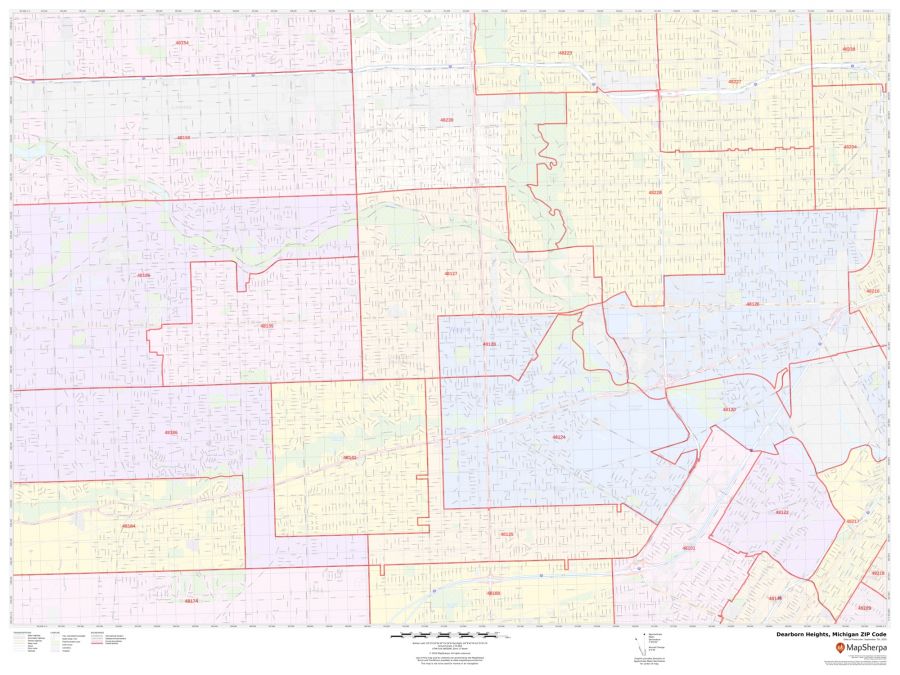 Dearborn Heights ZIP Code Map