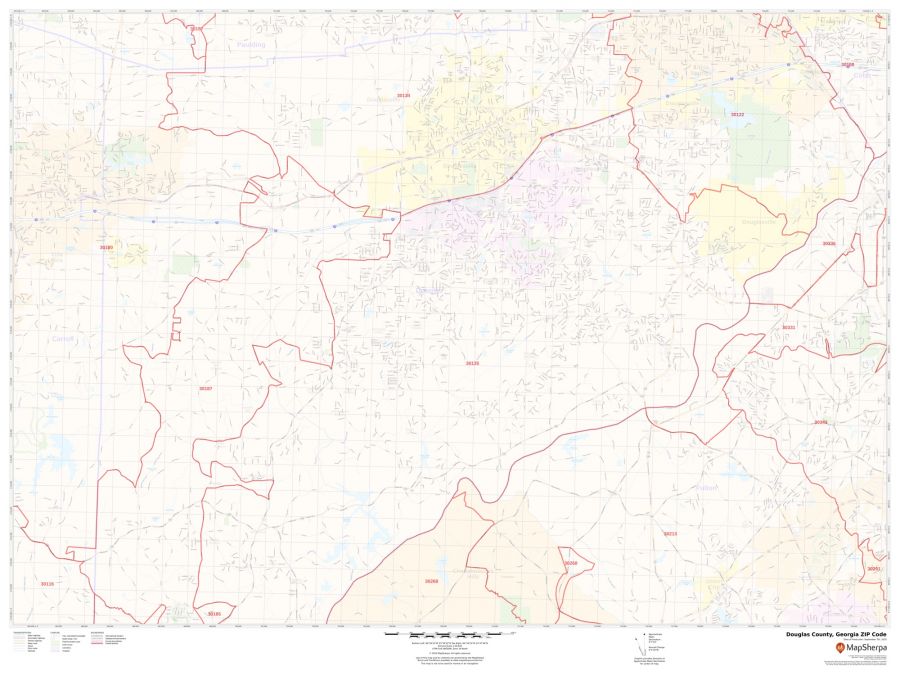 Douglas County ZIP Code Map