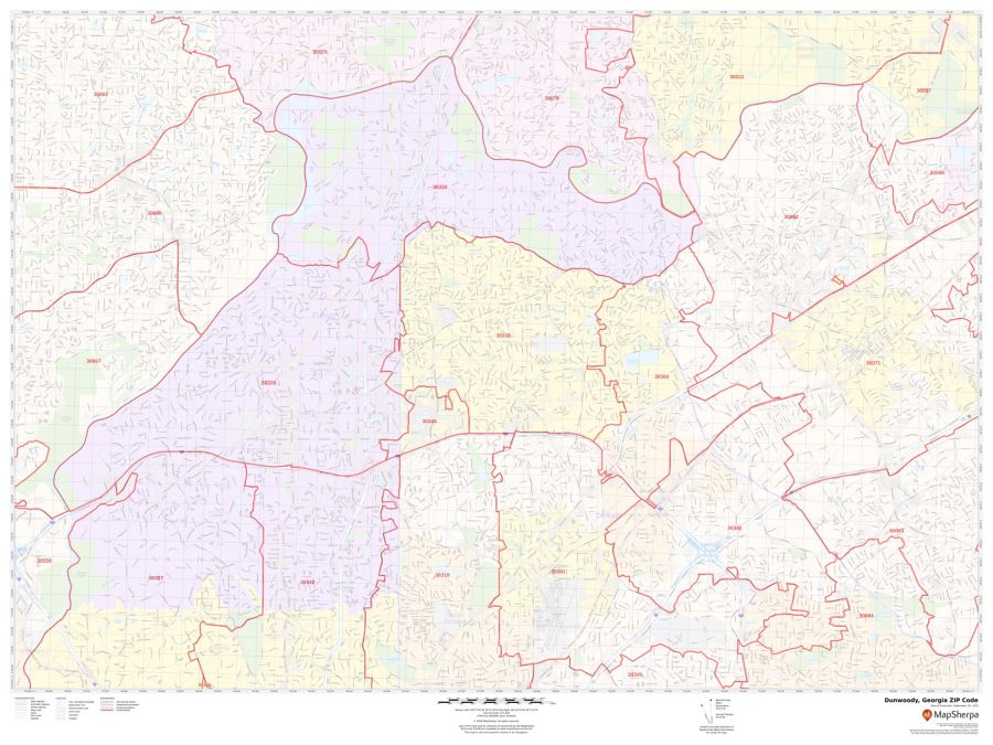 Dunwoody ZIP Code Map