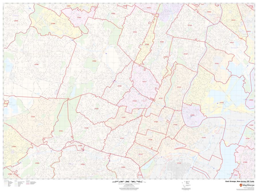 East Orange ZIP Code Map