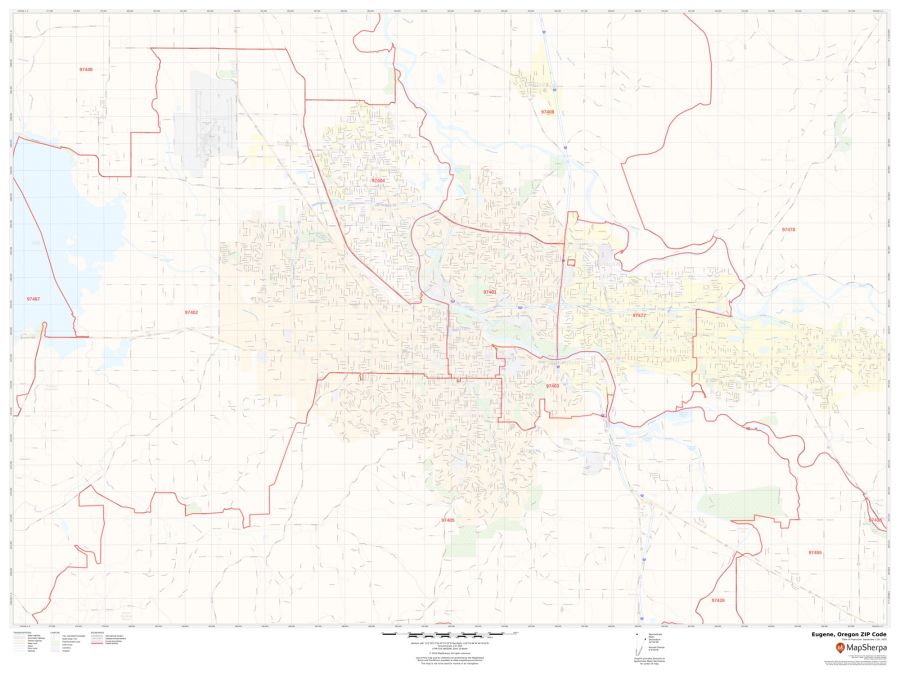 Eugene ZIP Code Map