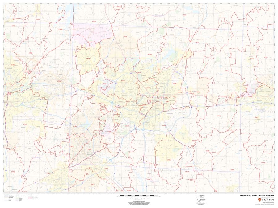 Greensboro ZIP Code Map
