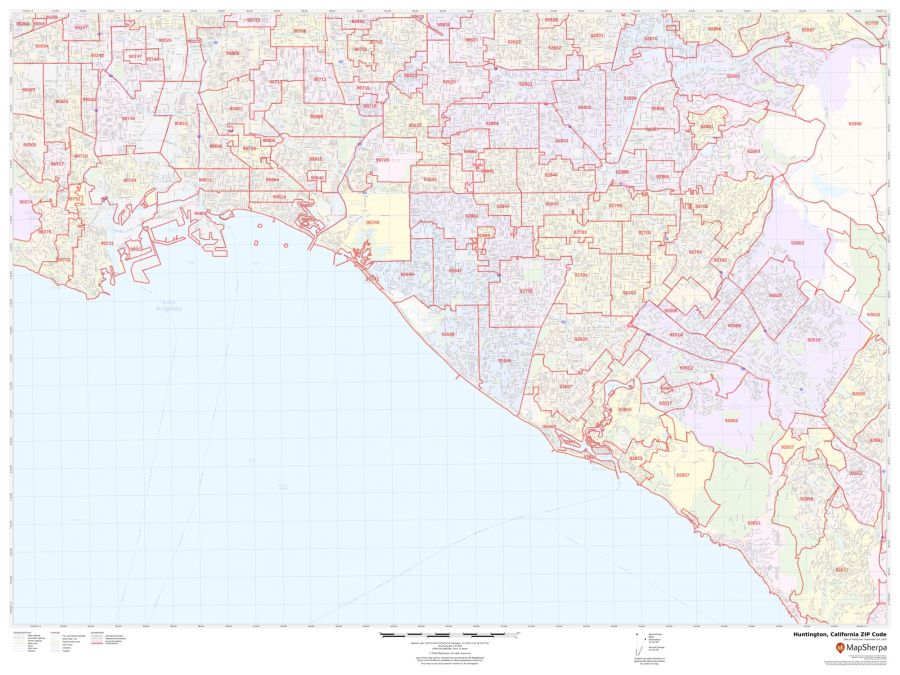 Huntington Beach ZIP Code Map