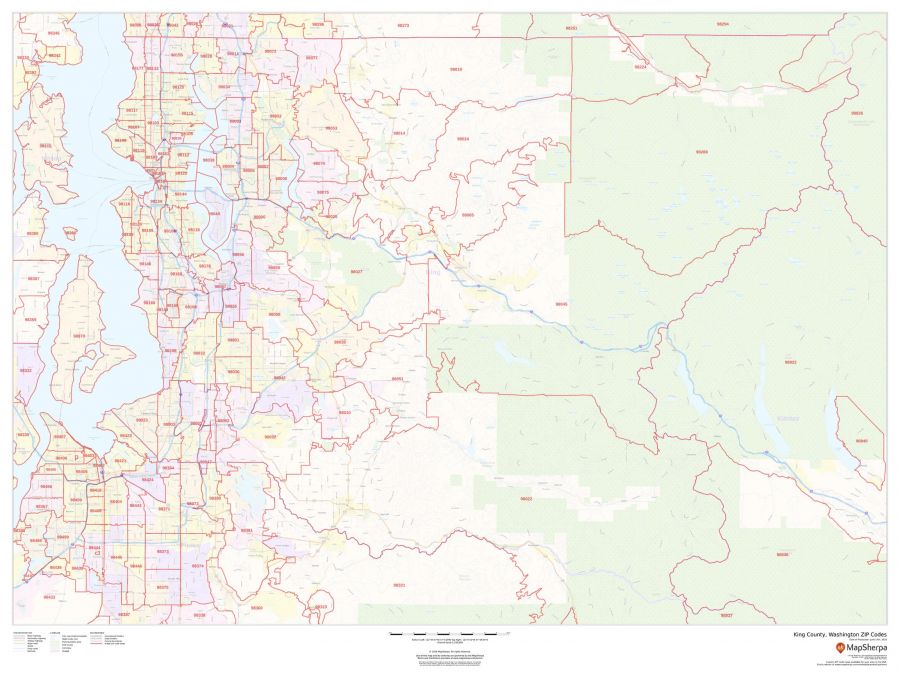 King County Washington Zip Codes Map