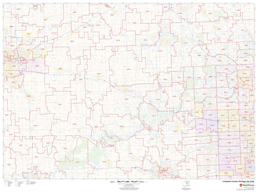 Livingston County Zip Code Map