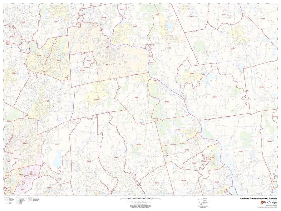 Middlesex County Zip Code Map