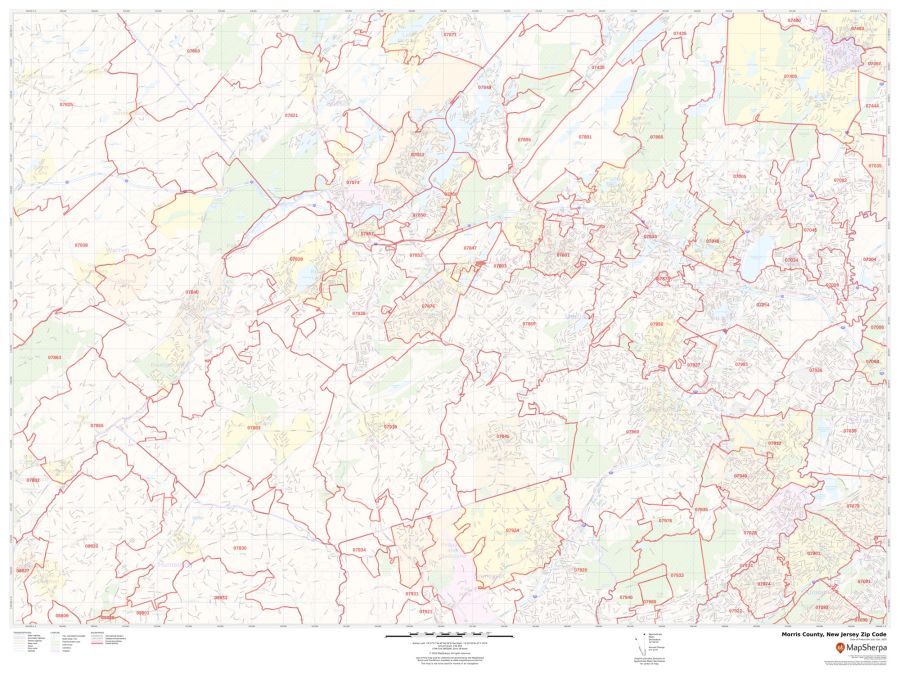 Morris County Zip Code Map