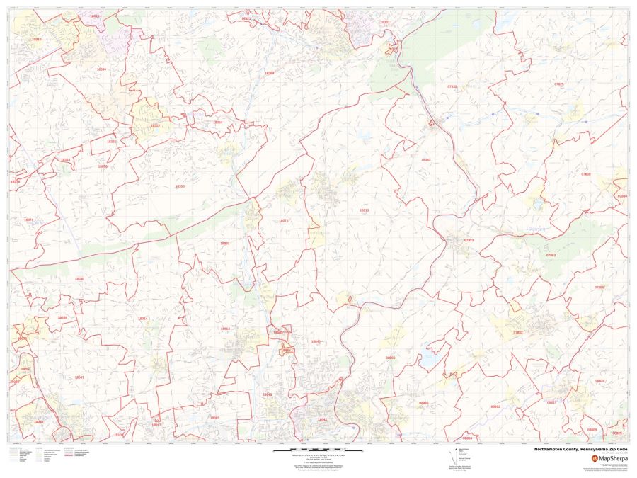 Northampton County Zip Code Map