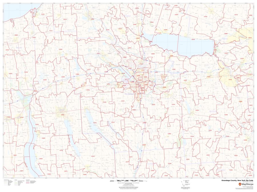 Onondaga County Zip Code Map