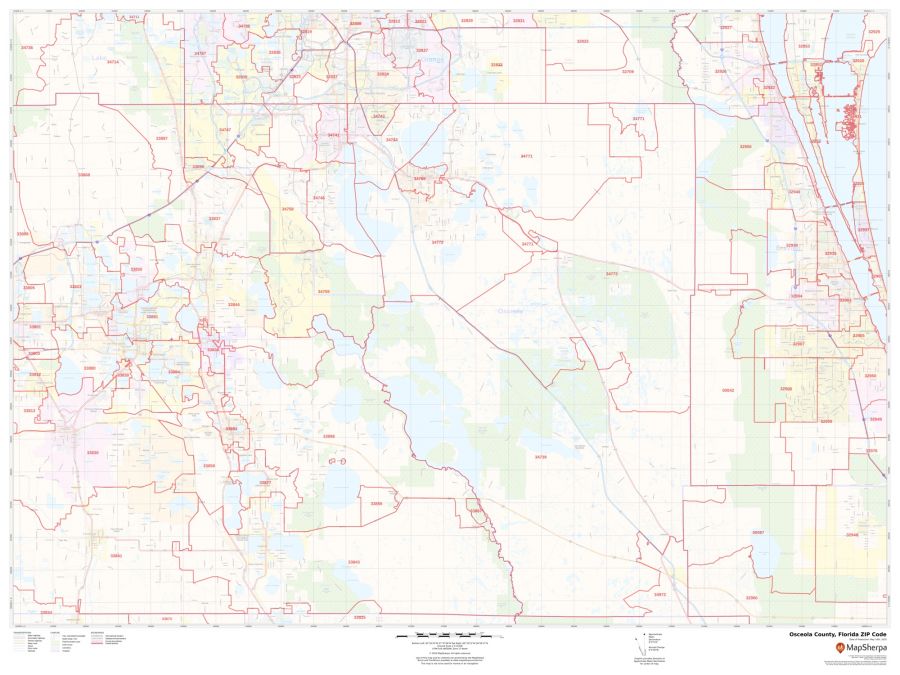Osceola County ZIP Code Map