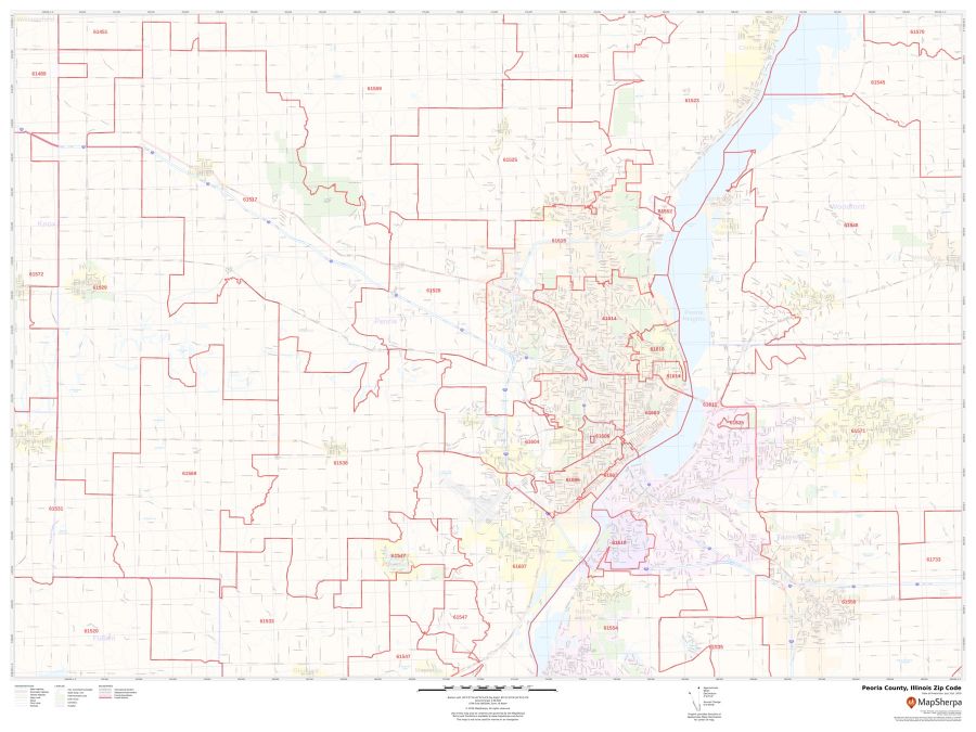 Peoria County Zip Code Map
