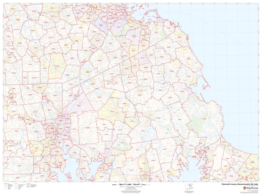 Plymouth County Zip Code Map