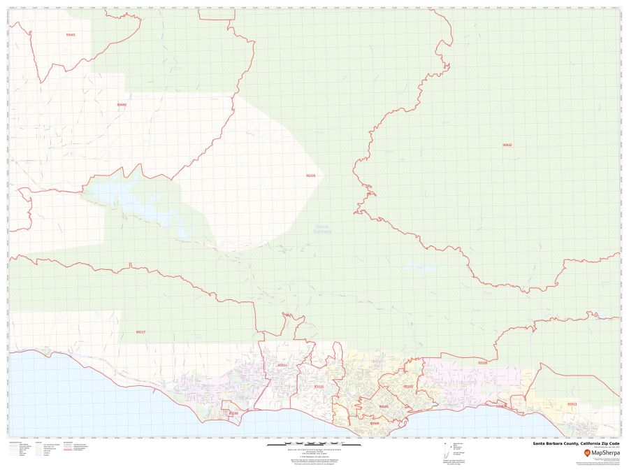 Santa Barbara County Zip Code Map