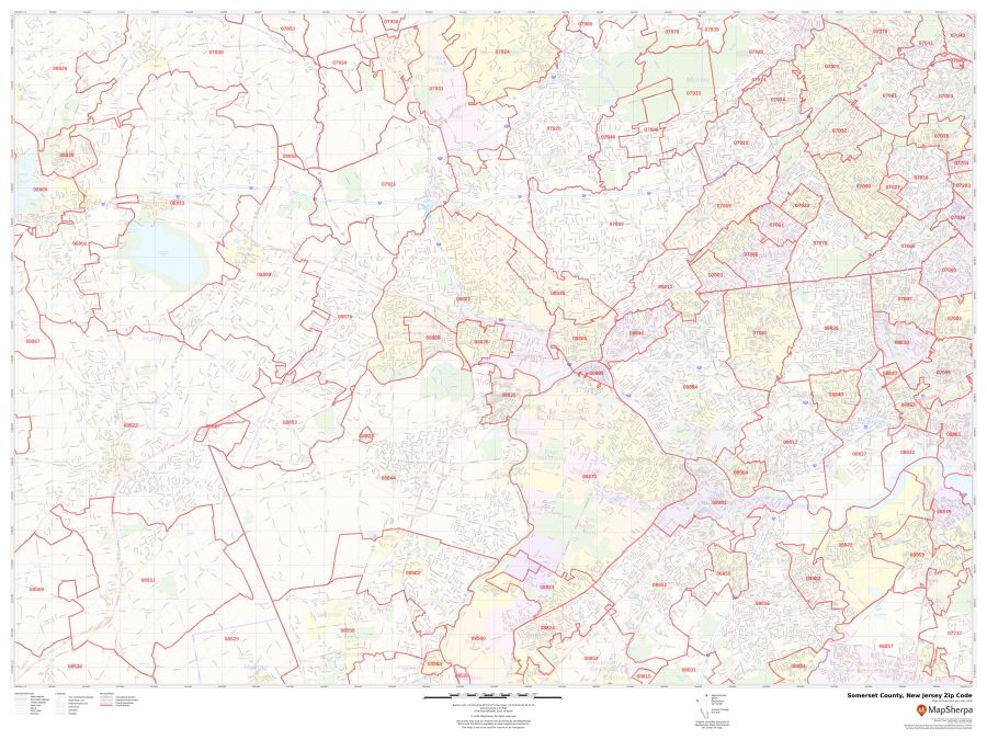 Somerset County Zip Code Map
