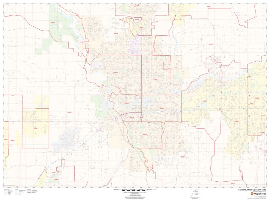 Spokane ZIP Code Map