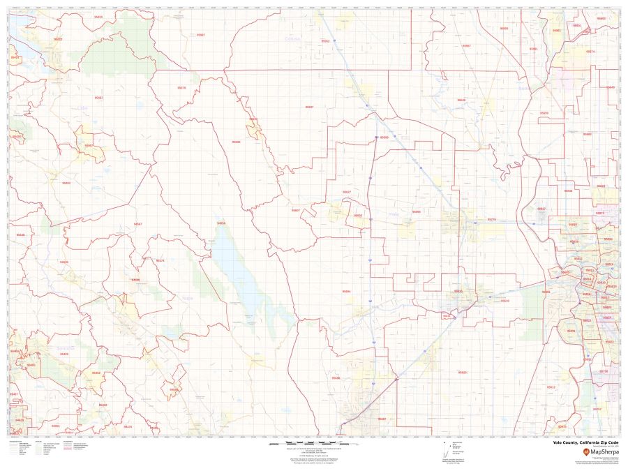 Yolo County Zip Code Map