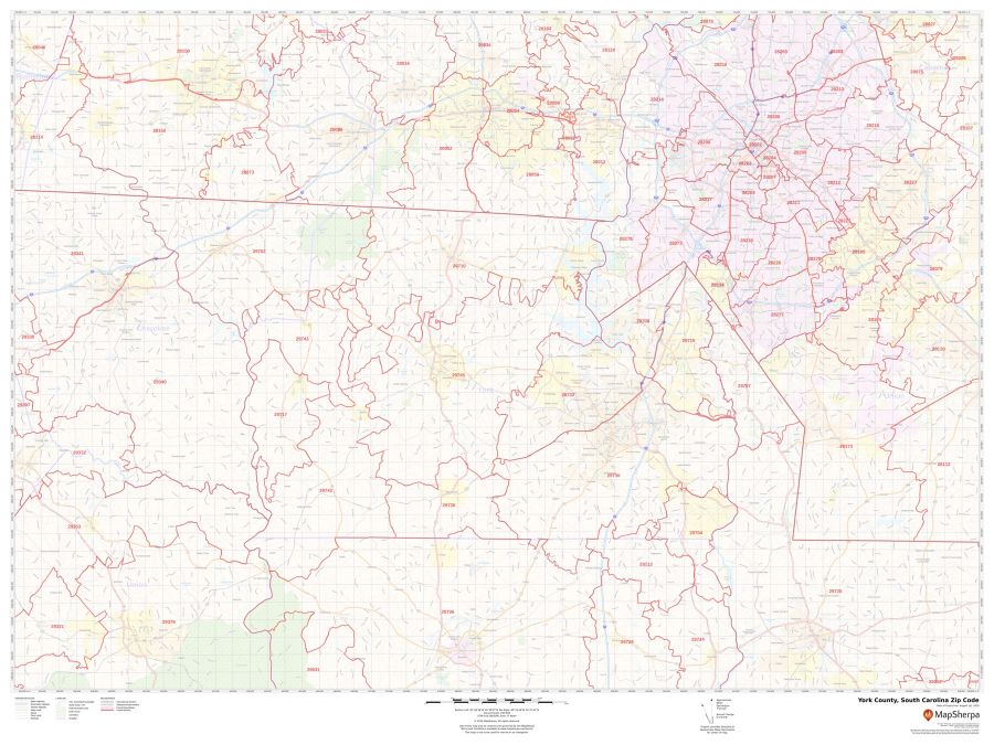 York County Zip Code Map