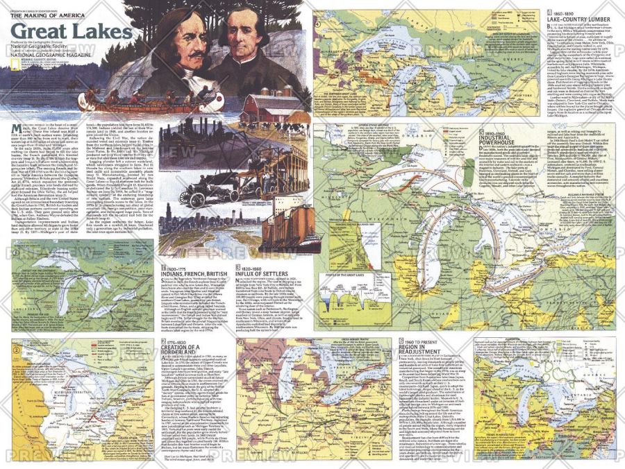 Great Lakes Map Side 2 Published 1987