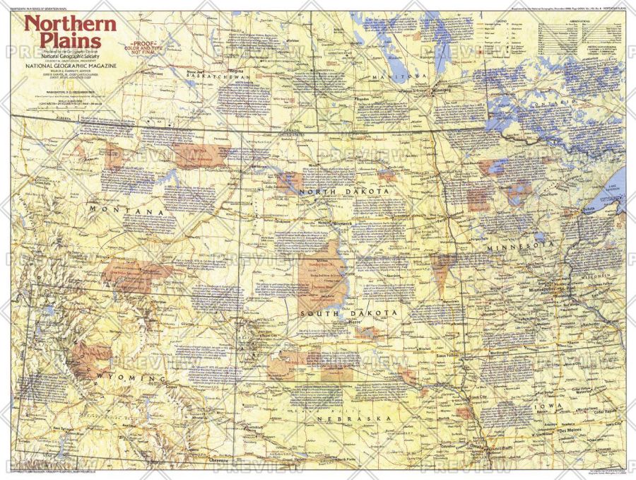 Northern Plains Map Side 1 Published 1986