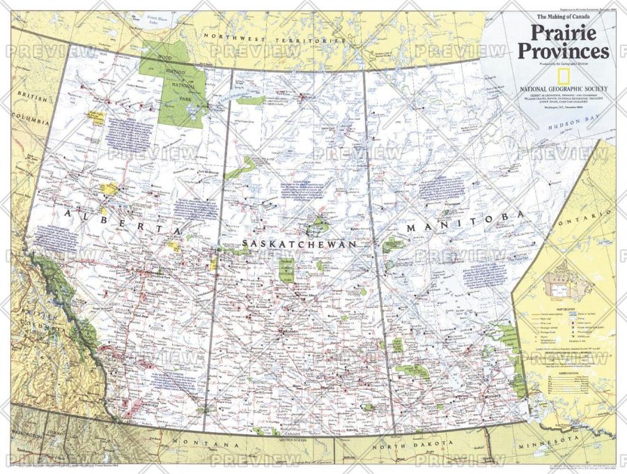 Making Of Canada Prairie Provinces Published 1994 Map