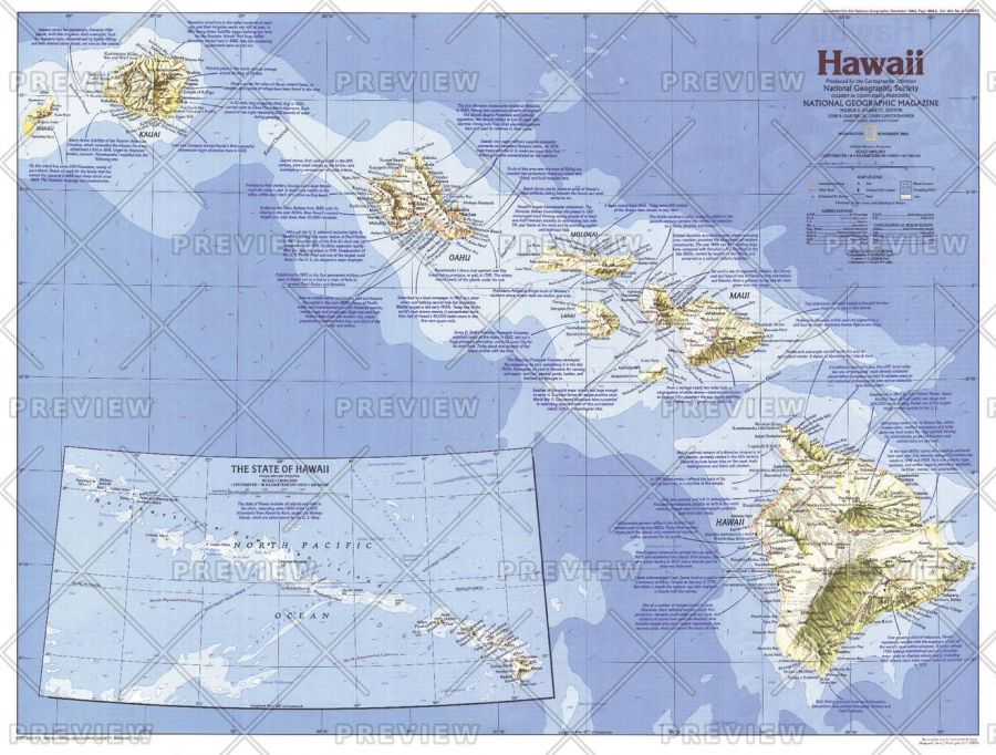 Hawaii Published 1983 Map
