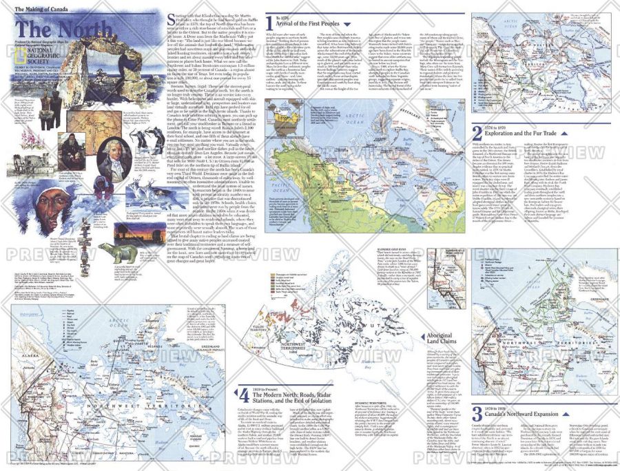 Making Of Canada The North Published 1997 Map