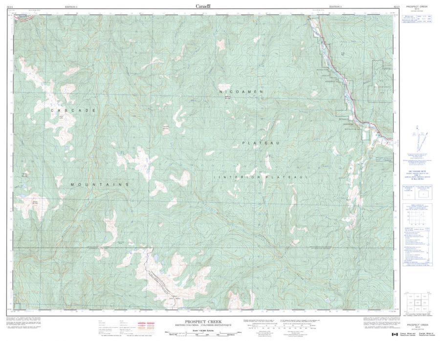Prospect Creek - 92 I/3 - British Columbia Map
