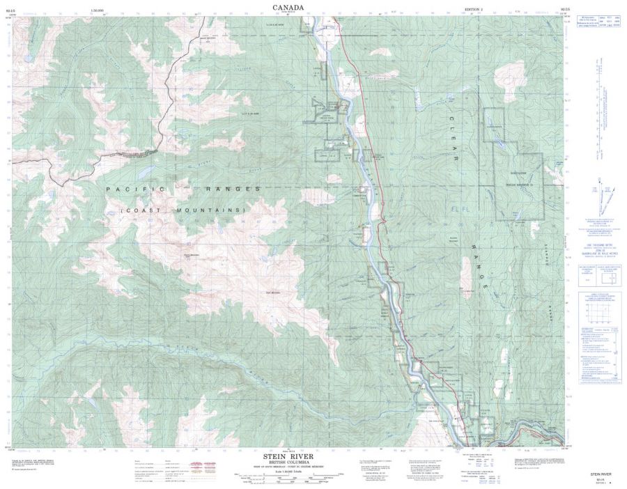 Stein River - 92 I/5 - British Columbia Map