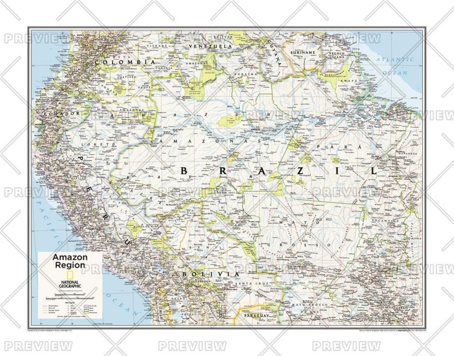 Amazon Region Atlas Of The World 10Th Edition Map