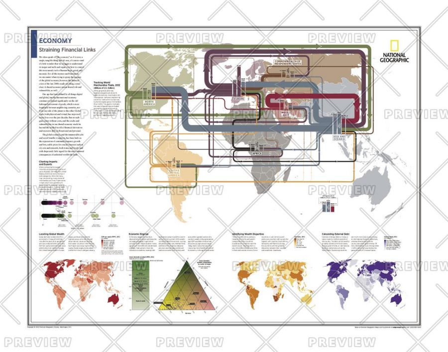 Economy Straining Financial Links Atlas Of The World 10Th Edition Map