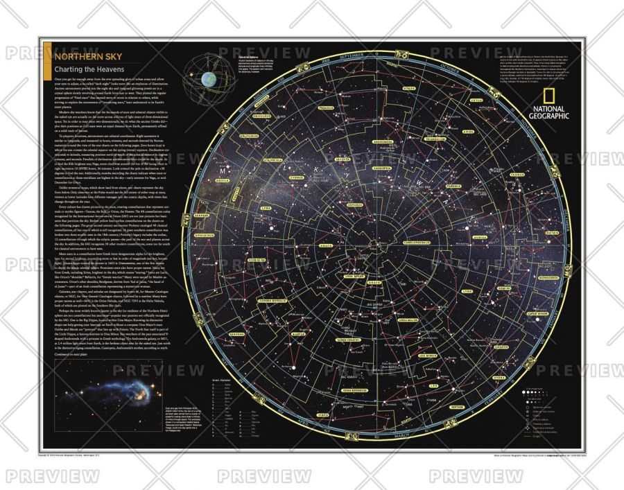 Northern Sky Charting The Heavens Atlas Of The World 10Th Edition Map