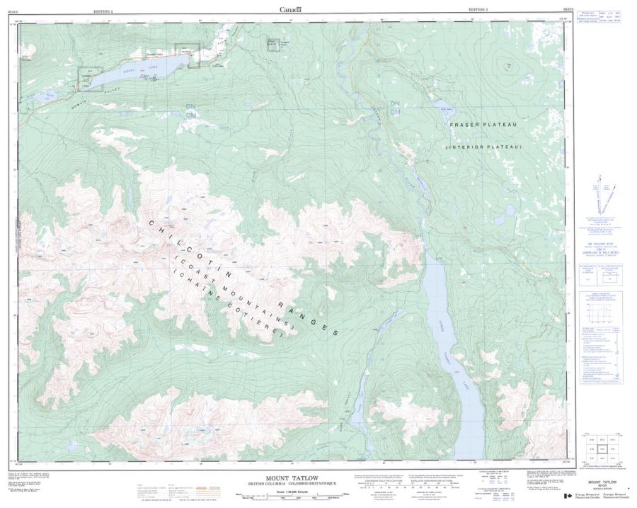 Mount Tatlow - 92 O/5 - British Columbia Map