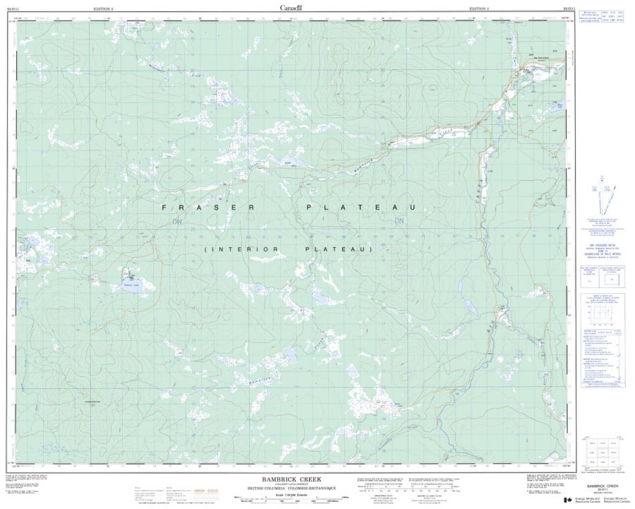 Bambrick Creek - 92 O/11 - British Columbia Map