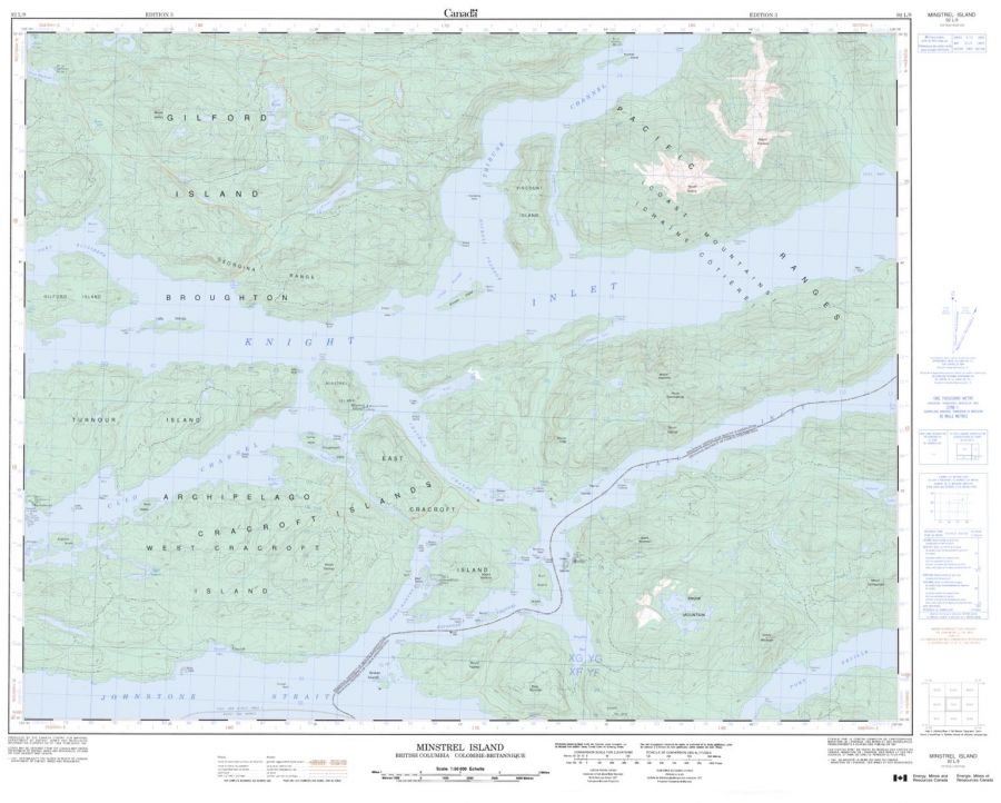Minstrel Island - 92 L/9 - British Columbia Map