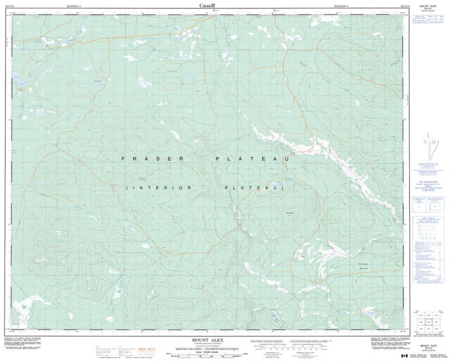 Mount Alex - 92 O/10 - British Columbia Map