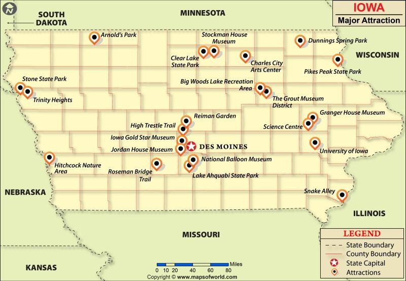 Iowa tourist attractions map 60 photos - Cappadociaconcepttour.com