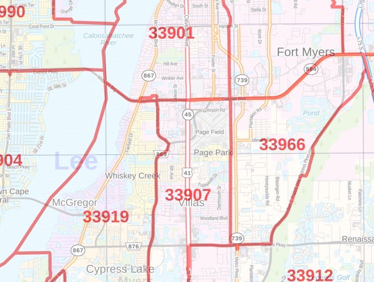 Lee County, Florida ZIP Code