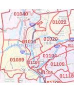Springfield MA Zip Code Map