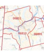 Hartford County CT Zip Code Map