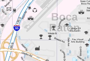 Boca Raton FL Zip Code Map