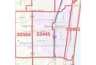 Deerfield Beach FL Zip Code Map