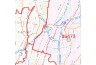 Hartford CT ZIP Code Map